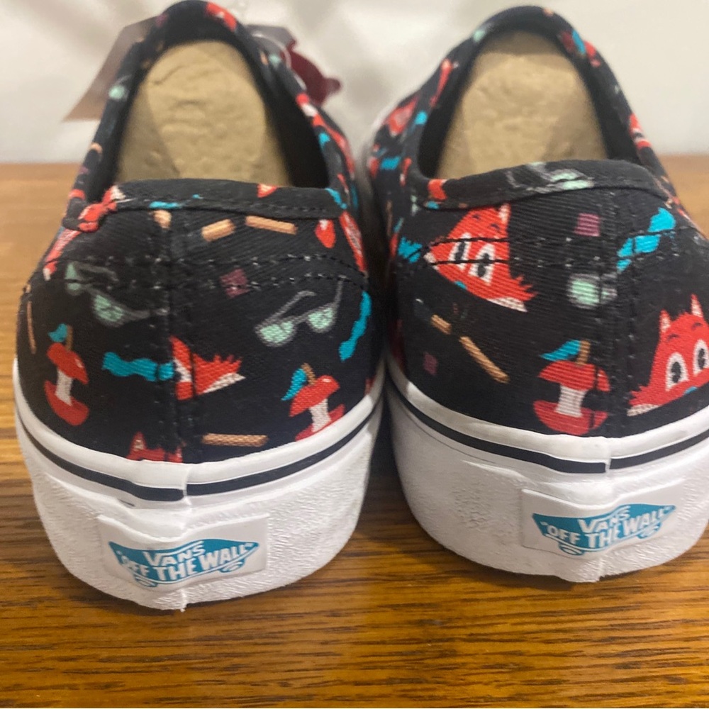 Vans Dabs Myla Black and Red fox Patterned Sneakers M7 W8.5 NWT - Picture 5 of 9